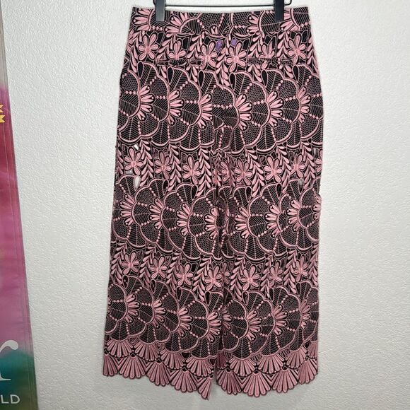 NWT La Double J Patterned Culotte Pants SANGALLO FLOWER Large Pink - Picture 7 of 14
